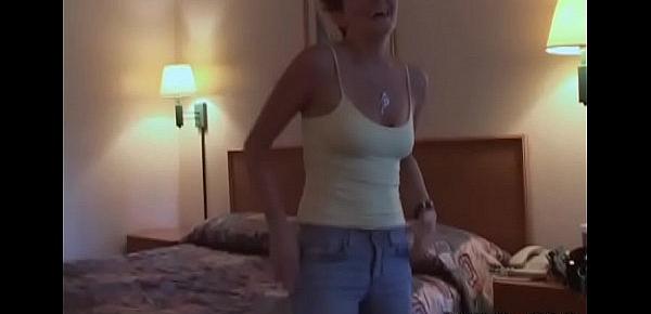 Lustful legal age teenager slut gets filmed fucking her hung lover